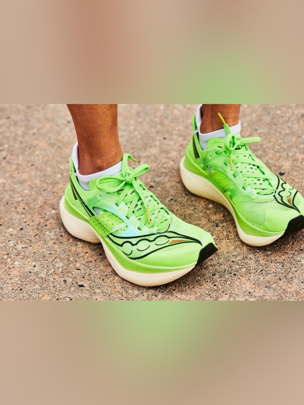 Saucony Men’s Bright Neon Green Running Sneakers